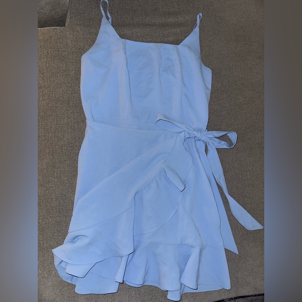 Elegant Blue Sleeveless Dress
